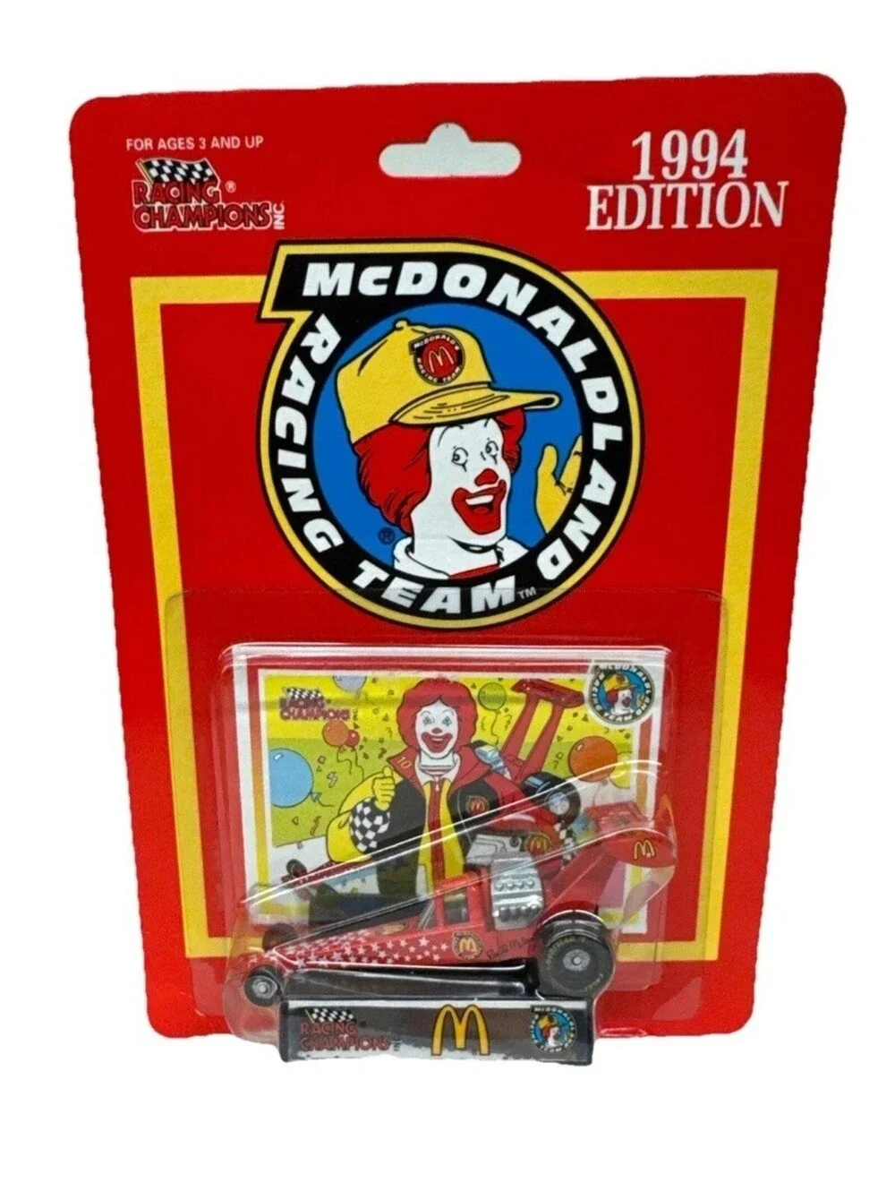 Racing Champions McDonald Land Racing Team Top Fuel Car Diecast 1994 Sealed